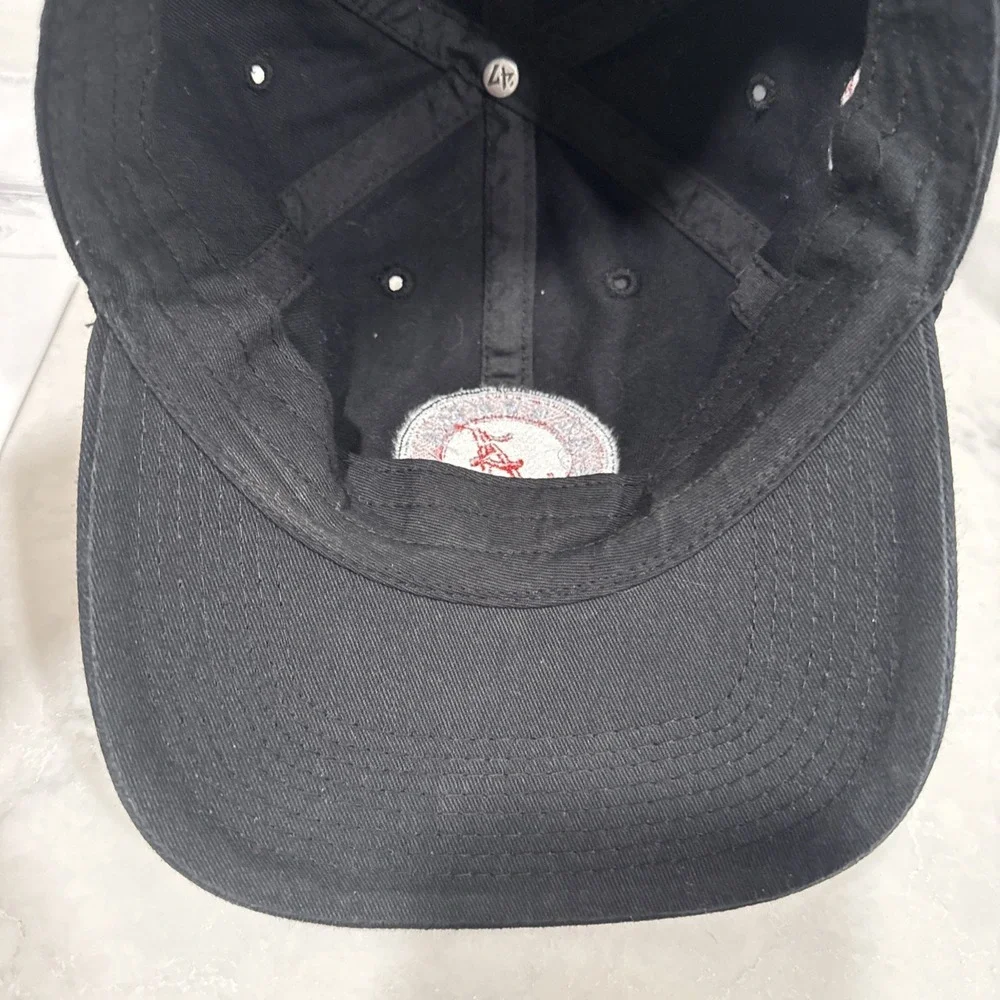 Alabama Crimson Tide 47 Brand Clean Up Hat Black Adjustable NCAA Cap oht